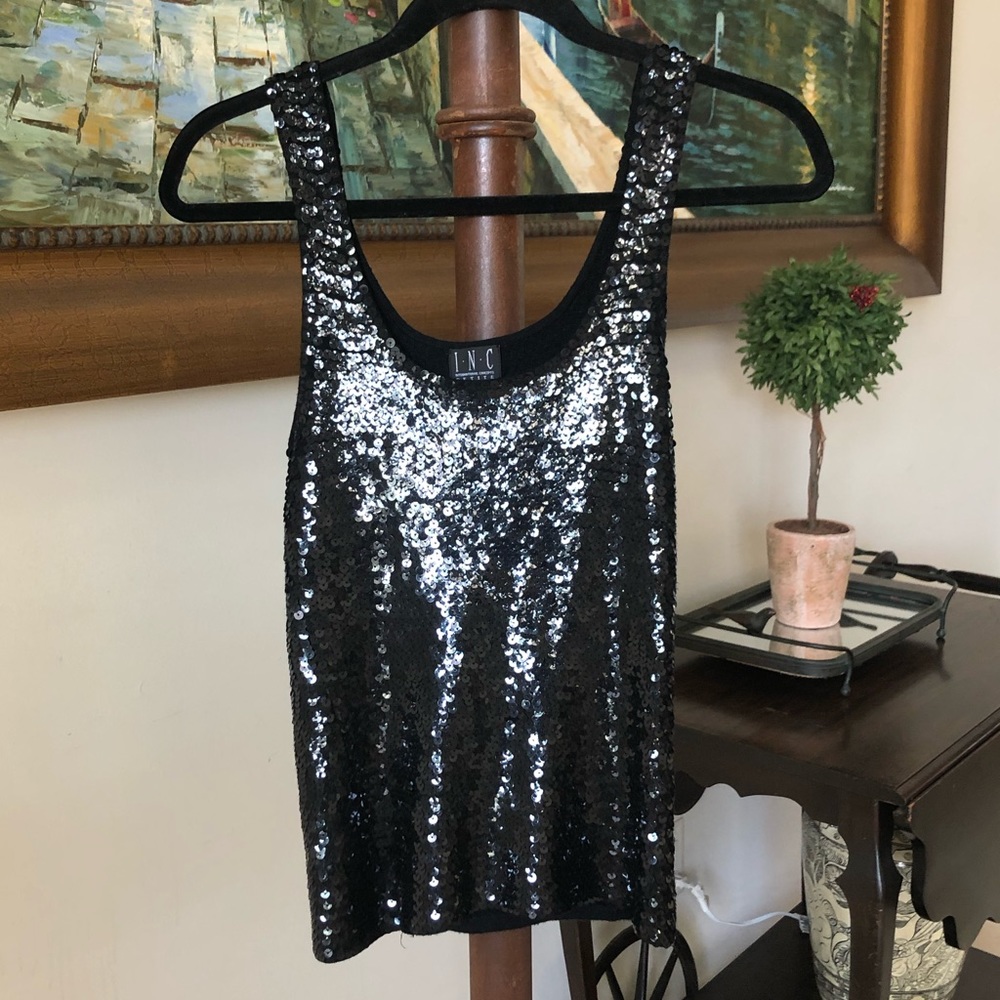 Black Sequin Top